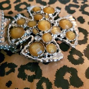 Bling Buckle, Leather Look Belt